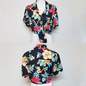 VINTAGE Caribbean Joe Tropical Button Up Shirt